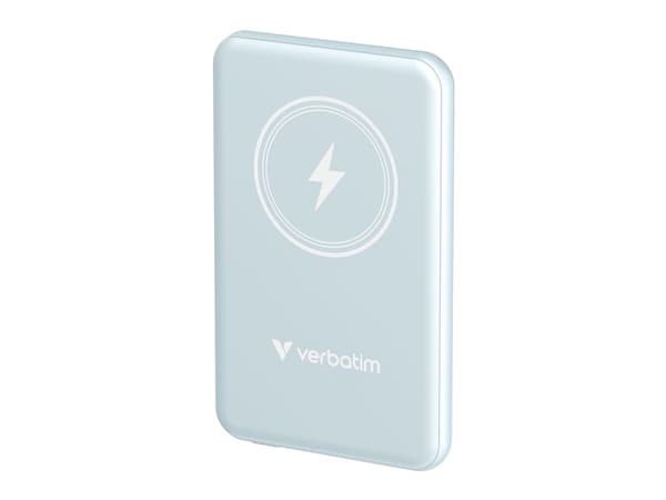 Verbatim Charge 'n' Go - Trådløs nødlader - magnetmontering - Li-pol - 5000 mAh - 20 watt - 2.4 A - Apple Fast Charge, PD 3.0, QC 3.0, Apple 2.4A, US
