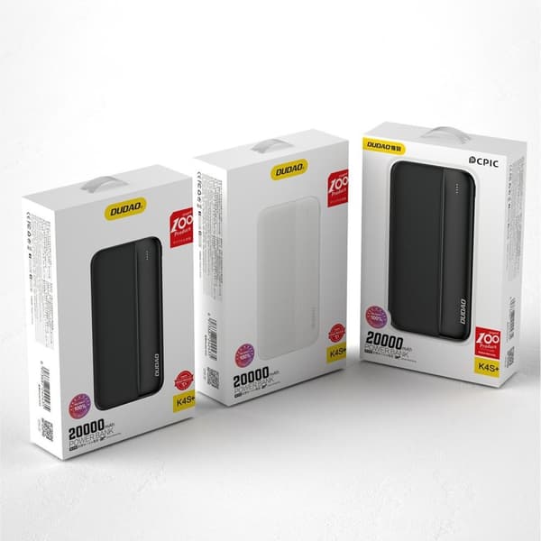 Dudao K4S+ powerbank 20000mAh 10Watt hvit