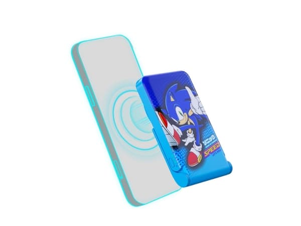 OTL Technologies Sonic the Hedgehog - Trådlös powerbank - Li-pol - 5000 mAh - 18.5 Wh - 15 Watt