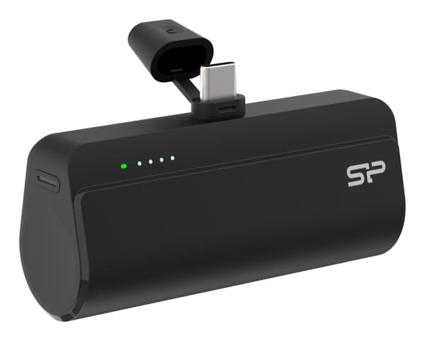 Silicon Power Power Bank QD50 - Strømbank - 5000 mAh - 20 watt - 3 A - PD, QC 3.0, QC 4.0 (24 pin USB-C) - svart