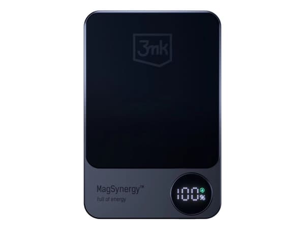 3MK MagSynergy, 5000 mAh, Lithium Polymer (LiPo), Trådløs lading, 3,85 V, 18 W, Sort Sort