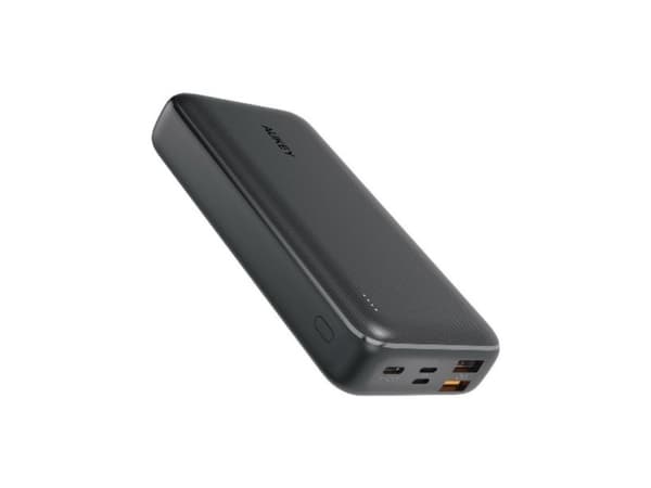 AUKEY PB-N74S Power Bank 20000mAh 22.5W QC 3.0 PD 3.0 5xUSB SCP LCD Black, 20000 mAh, Lithium, Sort Sort