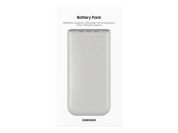 Samsung - Strömförsörjningsbank - 20000 mAh - 25 Watt - Fast Charge - beige