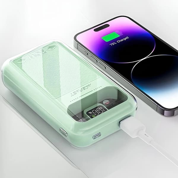 Acefast Powerbank 20000mAh 30W Sparkling Series M2 - Grön