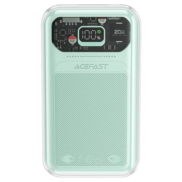 Acefast Powerbank 20000mAh 30W Sparkling Series M2 - Grön