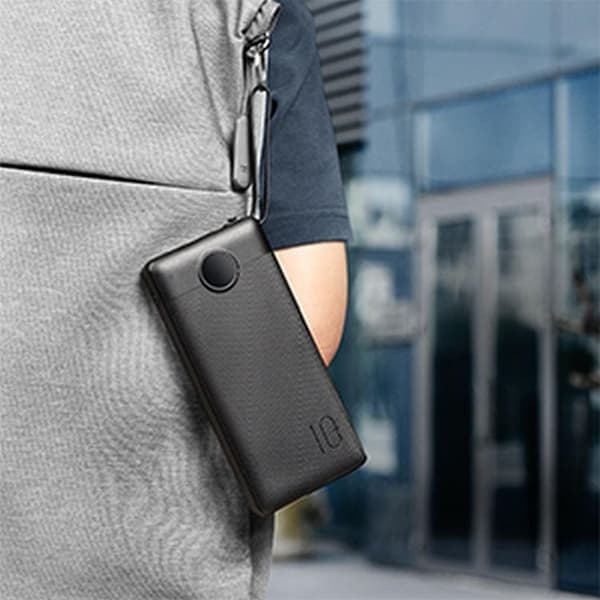 VEGER Powerbank 20000 mAh med Lightning/Typ-C/Micro-USB Kabel C20
