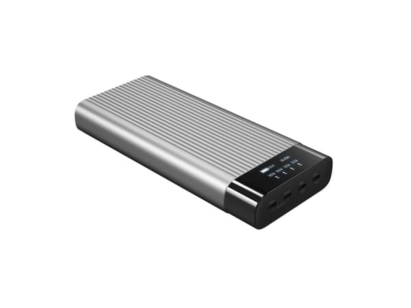 HyperJuice HJ245B - Strømbank - USB-C - 27000 mAh - 245 watt - PD 2.0, PD 3.0, QC 2.0, QC 3.0, Apple 2.4A, QC 4.0+ - 4 utgangskontakter (4 x USB-C)