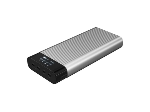 HyperJuice HJ245B - Strømbank - USB-C - 27000 mAh - 245 watt - PD 2.0, PD 3.0, QC 2.0, QC 3.0, Apple 2.4A, QC 4.0+ - 4 utgangskontakter (4 x USB-C)