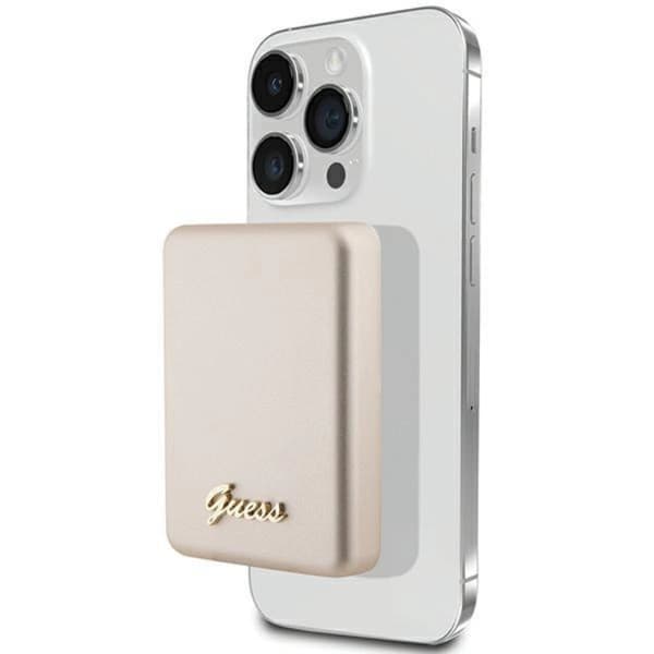 Guess Magsafe Powerbank 3000mAh 5W Metal Script Logo - Guld