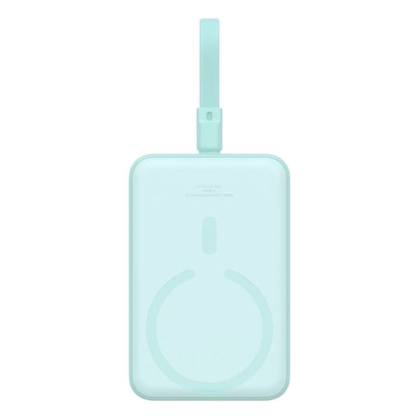 Baseus Magsafe Powerbank 10000mAh 20W Med Built-in Lightning Kabel - Blå