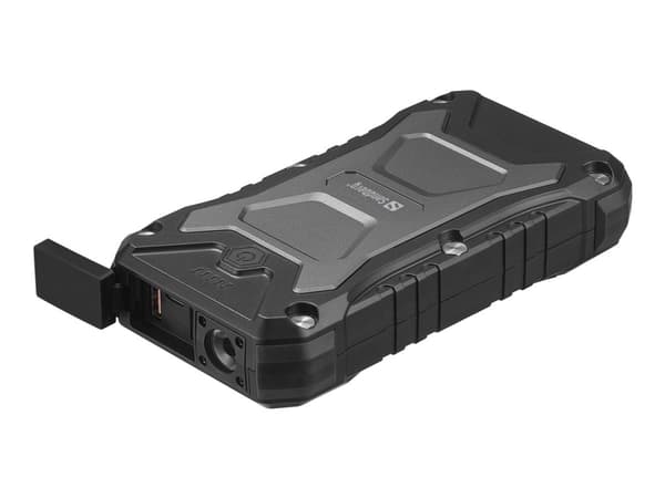 Sandberg Survivor Powerbank 20000 PD30W, 20000 mAh, Langaton lataus, Musta