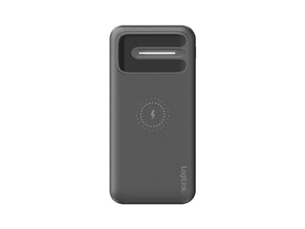 LogiLink PA0305, 8000 mAh, Litiumpolymeeri (LiPo), Langaton lataus, 3,7 V, 10 W, Musta