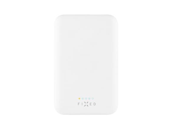 FIXED MagZen - Trådlös powerbank - Li-pol - 6000 mAh - 23.1 Wh - 20 Watt - 3 A - PD 3.0 (24 pin USB-C) - vit