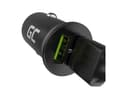 Miniatyrbilde 5 av 5: Green Cell GC CADM-GC-36AA - USB-Ladegeraet 36 W 2x USB-A schwarz, Automatisk, Innendørs, Cigartenner/lighter, 12 V, Sort