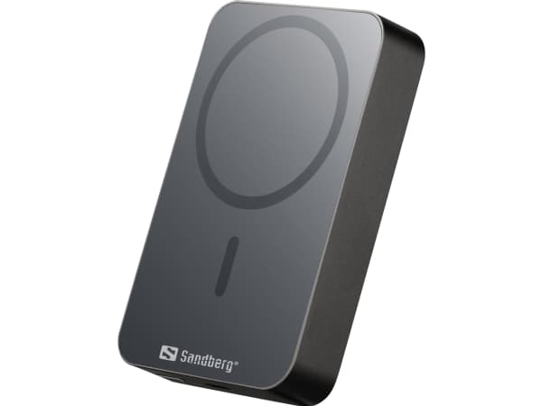 Sandberg 1000 ALU - Trådløs nødlader - Li - 10000 mAh - 38.5 Wh - 20 watt - 3 A (24 pin USB-C)