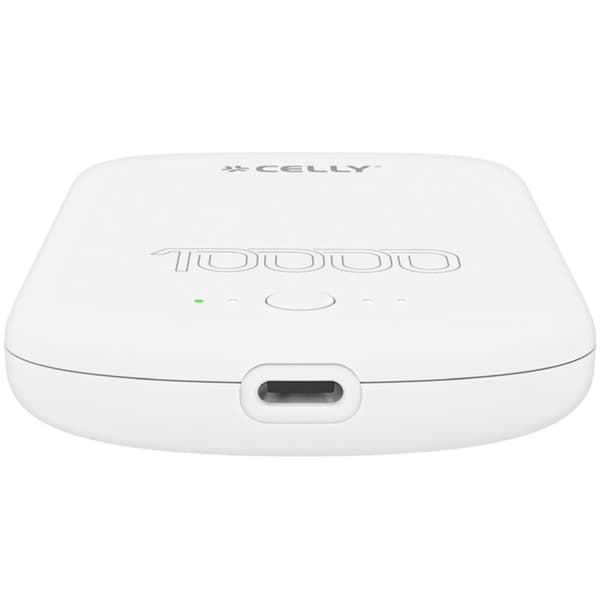 Celly MAGPB10000PRO PowerBank 10W MagSafe trådløs lading 10.000 mAh hvit Hvit