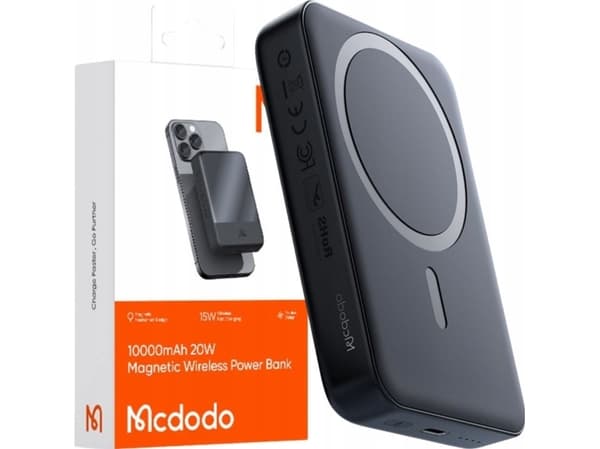 Mcdodo MC-4261 Magnetic Power Bank 10000mAh, 20W (svart)