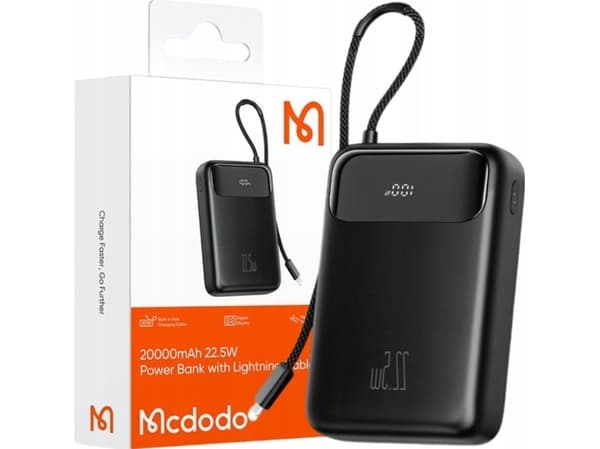 Mcdodo MC-3710, 20000 mAh, Sort