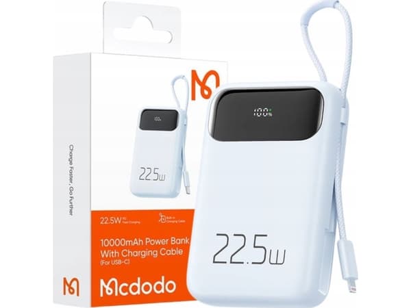 Mcdodo MC-3254, 10000 mAh, Lyseblå