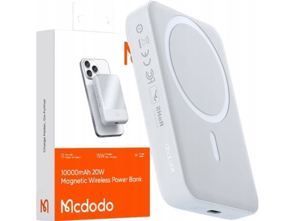 Mcdodo MC-4260 Magnetic Power Bank 10000mAh, 20W (hvit)