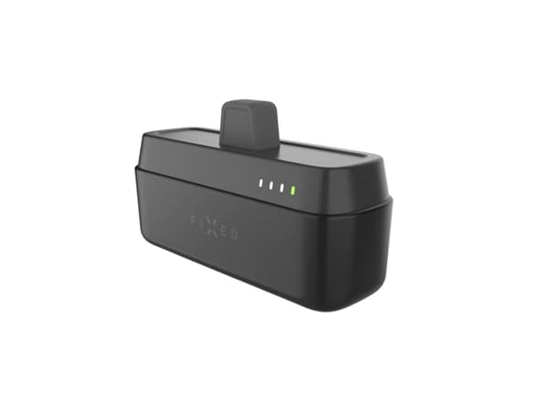 FIXED Zen 5 - Strømbank - plug-in - 5000 mAh - 18.5 Wh - 20 watt - 3 A - PD 3.0 (24 pin USB-C) - svart