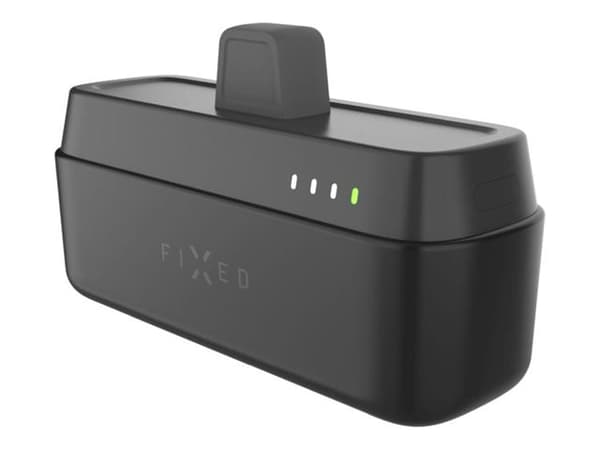 FIXED Zen 5 - Strømbank - plug-in - 5000 mAh - 18.5 Wh - 20 watt - 3 A - PD 3.0 (24 pin USB-C) - svart