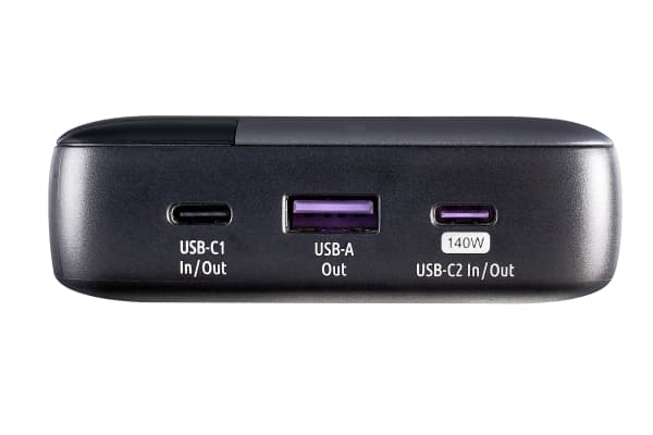 Intenso 7350060, 25000 mAh, Lithium-Ion (Li-Ion), Power Delivery, 140 W, Sort, Grå