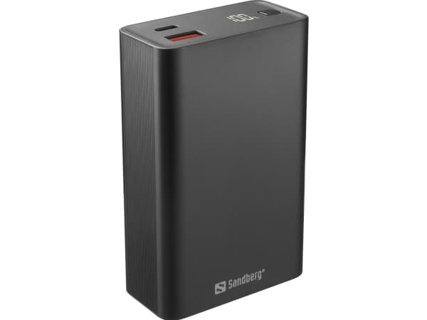 Sandberg Travel Powerbank 20000 PD65W, 20000 mAh, Lithium-Ion (Li-Ion), Power Delivery, Sort