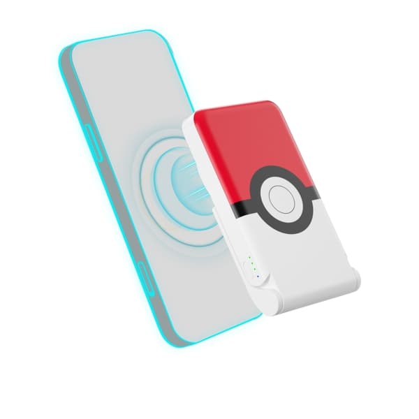 OTL Pokémon Pokeball trådlös magnetisk powerbank Röd, Vit