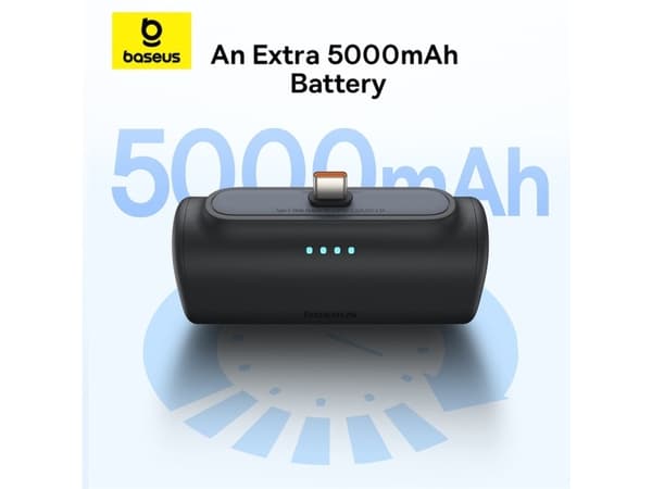 Baseus Compact 5000mAh 20W USB-C svart