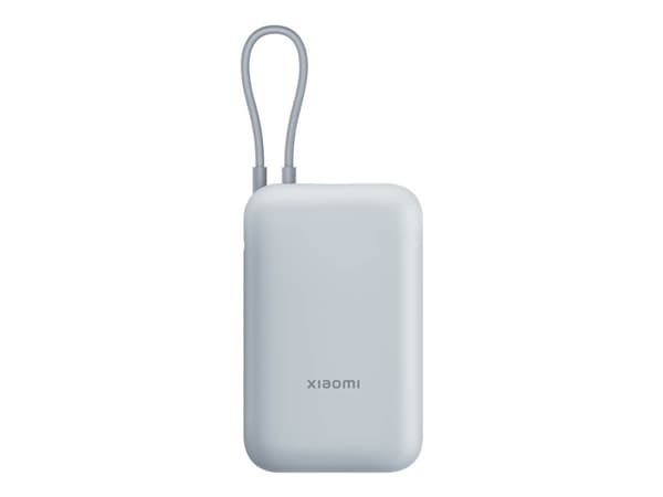 Xiaomi P15ZM - Strömförsörjningsbank - integrerad kabel - 10000 mAh - 37 Wh - 22.5 Watt - 3 A - Fast Charge - 2 utdatakontakter (24 pin USB-C, USB) - Blå