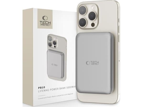Powerbank Tech-Protect TECH-PROTECT PB10 LIFEMAG MAGSAFE POWER BANK 5000MAH TITANIUM