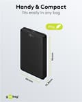 Miniatyrbillede 5 af 8: Goobay Magnetisk trådlös powerbank 10.000 mAh fäster magnetiskt på baksidan av mobiltelefonen, perfekt för samtidig laddning och telefonering