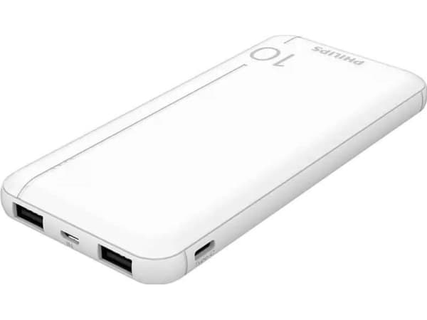 Powerbank Philips Philips Power Bank 10000mAh 2X USB-A Bateria awaryjna Biały DLP1810NW/62