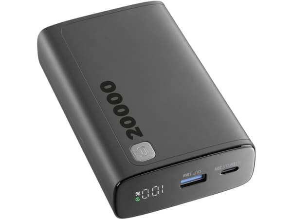 Cellularline 8018080484612, 20000 mAh, Lithium-Ion (Li-Ion), Power Delivery, Sort