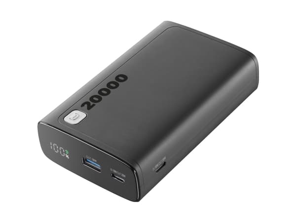 Cellularline 8018080484612, 20000 mAh, Lithium-Ion (Li-Ion), Power Delivery, Sort Sort