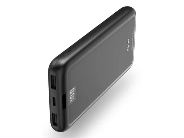 Hama Power Pack Performance 10, 10000mAh, 3 Ausgänge: USB-C, 2x USB-A, Anthr. (00139546) Antrasitt