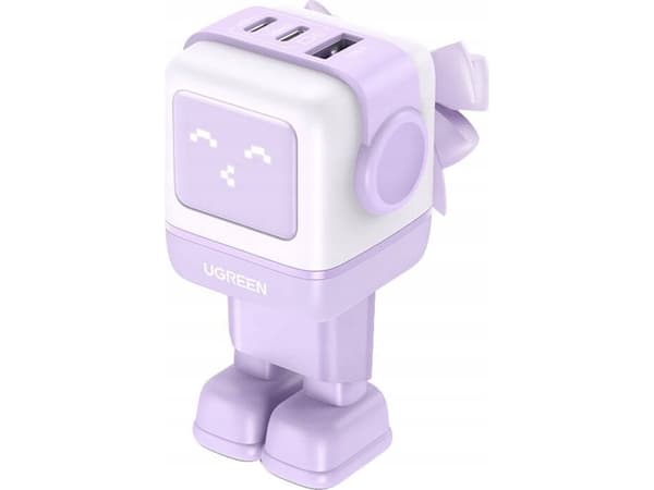 Ugreen Nexode RG 65W 3-Port GaN, Innendørs, AC, Rosa