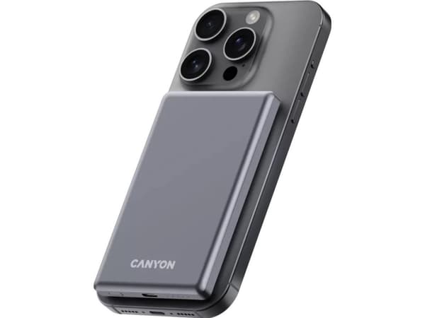 Power bank Canyon 5000mAh 20W MagSafe, mørkegrå