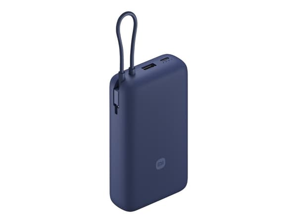 Xiaomi PB2030MI - Strömförsörjningsbank - integrerad kabel - 20000 mAh - 75.48 Wh - 33 Watt - 3 A - Fast Charge - 3 utdatakontakter (24 pin USB-C, US