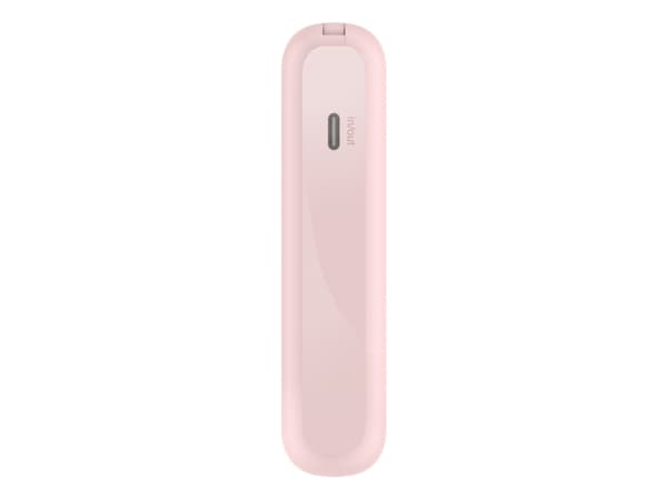 Belkin BoostCharge - Strømbank - med integrert kabel - 10000 mAh - 20 watt - 3 A - Fast Charge - 2 utgangskontakter (24 pin USB-C) - rosa