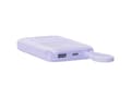 Miniatyrbilde 5 av 5: Canyon power bank OnPower 101 built-in cable 10000 mAh PD22.5W Violetin, 10000 mAh, Lithium-Ion (Li-Ion), Lilla