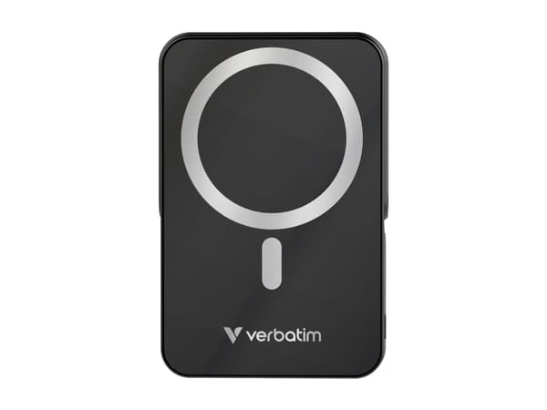 Verbatim Charge ''n'' Go Magnetic Wireless, 10000 mAh, Litiumpolymeeri (LiPo), Langaton lataus, 35 W, Musta