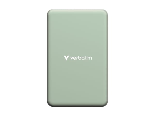 Verbatim Charge ''n'' Go Essentials, 5000 mAh, Quick Charge 3.0, Trådløs lading, 35 W, Grønn