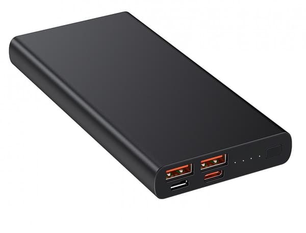 Powerbank 20000mAh 22,5W PD hurtiglading med digitalt display, svart