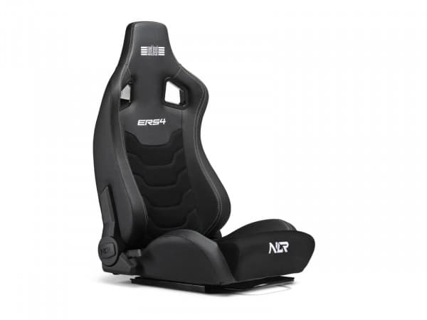 Next Level Racing | PU Leather and Suede | Reclining Seat | ERS4 Elite PU Leather &amp; Suede Edition | Black