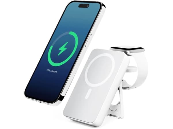 ALOGIC Lift 4-in-1 - Langaton latausteline/virtapankki - MagSafe-yhteensopiva - 10 000 mAh - 18 wattia - 3 A - 2 lähtöliitintä (24 pin USB-C, USB) -