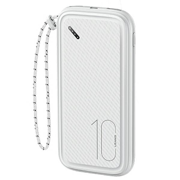 USAMS Powerbank 10000mAh 1xUSB-C 1xMicro-USB 2xUSB-A - Vit