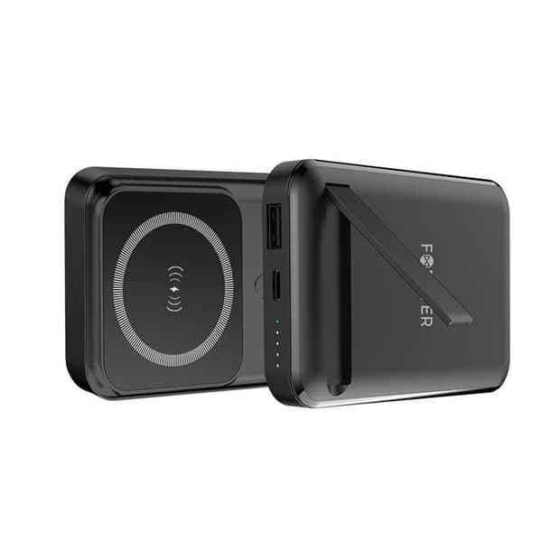 Forever Trådlös Powerbank 10000 mAh 22.5W PD QC MagSafe Svart