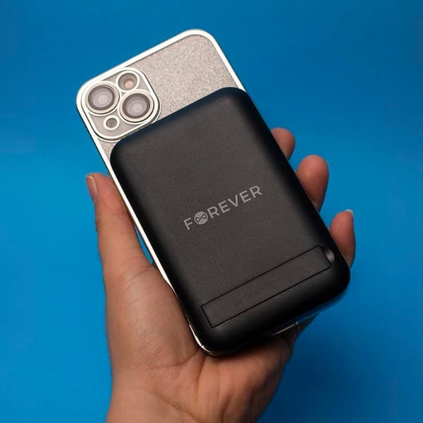 Forever Trådlös Powerbank 10000 mAh 22.5W PD QC MagSafe Svart